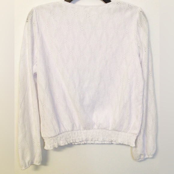 Wonder nation long sleeve white blouse girls size XXL / 18 - Picture 4 of 5